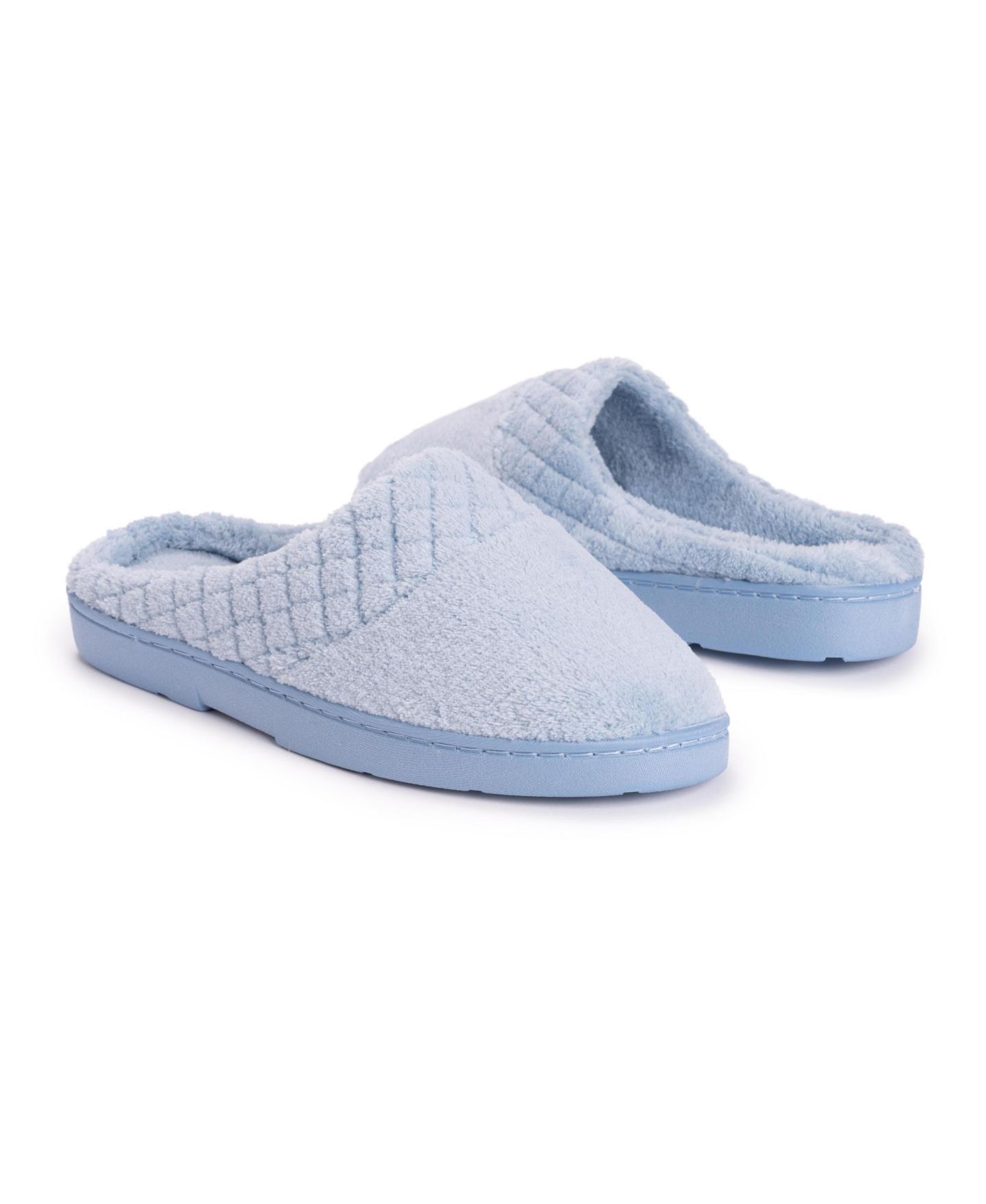 Женские сабо MUK LUKS Quilted Clog Slippers, цвет: Синий — фото 3