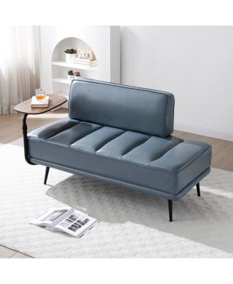 Faux Leather Swivel Tray End of Bed Bench with Side Table