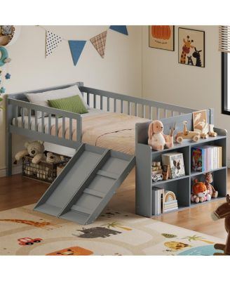  Bed Frame with Storage, Slide, and Ladder