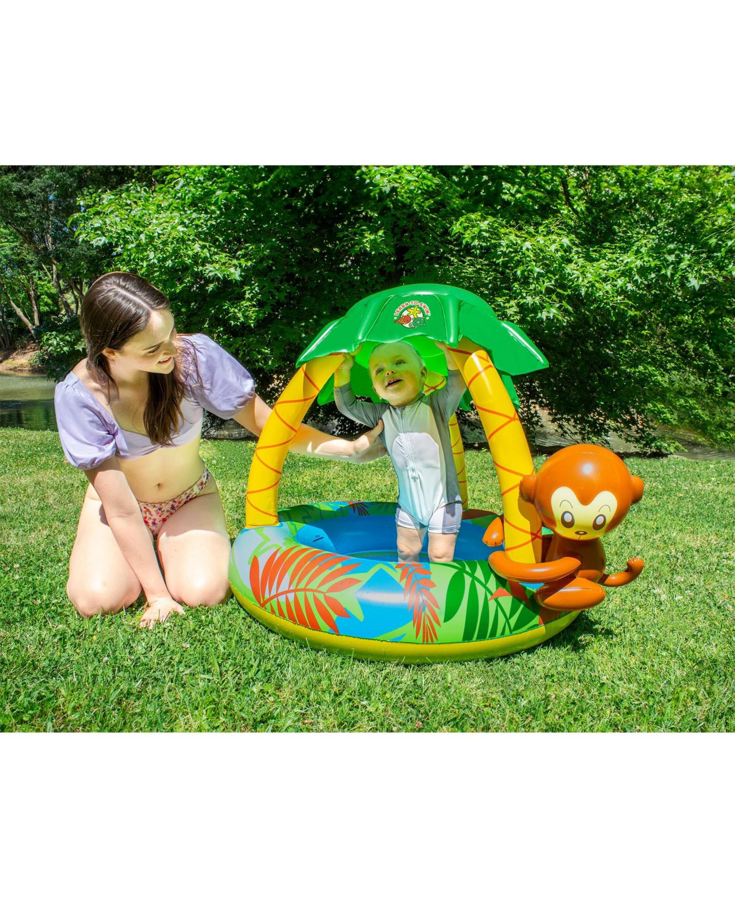 Детская игрушка GNUADZ Go Bananas Monkey Inflatable Kiddie Pool — фото 4