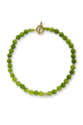 Olivia Peridot Bead Choker Necklace