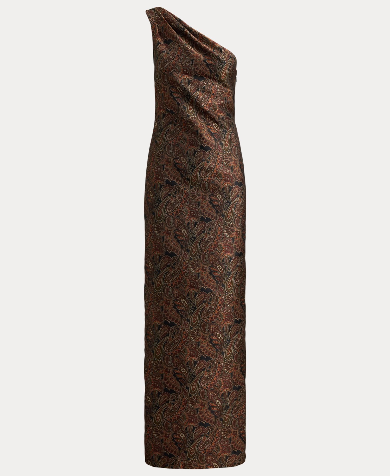 Women's Paisley Jacquard One-Shoulder Gown