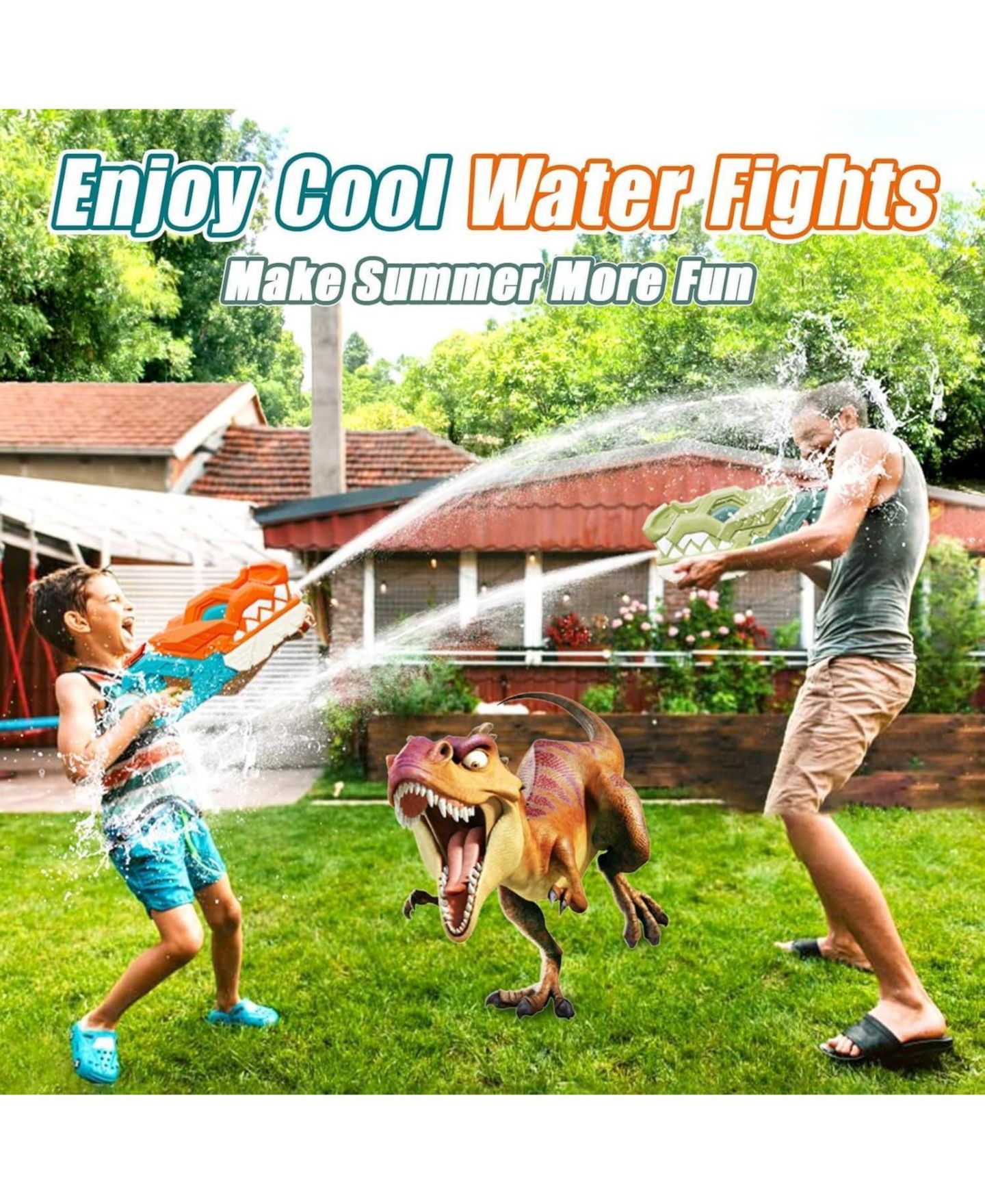 Детские игрушки GNUADZ 2 Pack Water Gun Squirt Blaster Summer Pool Beach Toy Ages 8-12, цвет: Разноцветный — фото 4