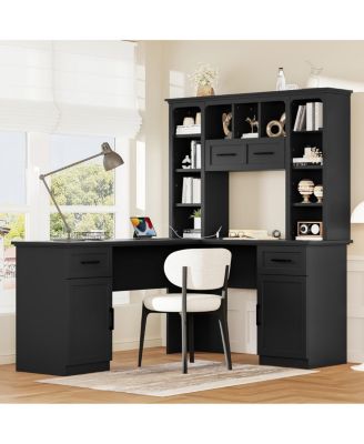  L-Shaped Desk with Storage