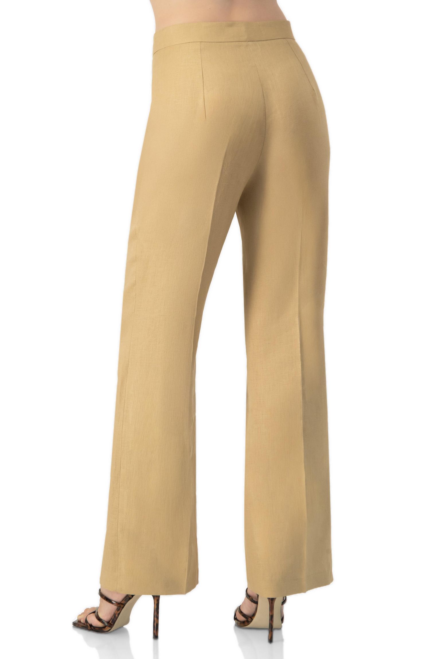 Women's Linen Straight Leg Wide Pants