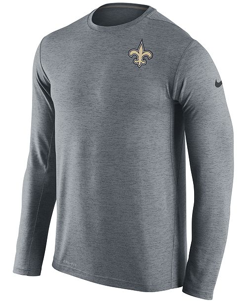 Nike Men S New Orleans Saints Dri Fit Touch Long Sleeve T Shirt Reviews Sports Fan Shop By Lids Men Macy S