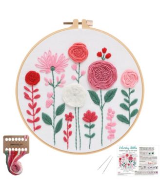 Gnuadz Flower Embroidery Kit Beginner Hoop Guide - Floral 31$