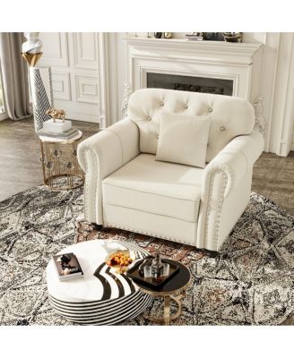 Velvet Chesterfield Sofa with Nailhead Trim