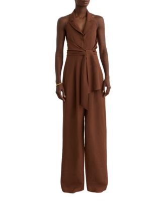 Women's Taya Tie-Front Wide-Leg Jumpsuit