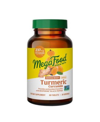 MegaFood Turmeric Curcumin Minis Whole Body ,60 Tablets
