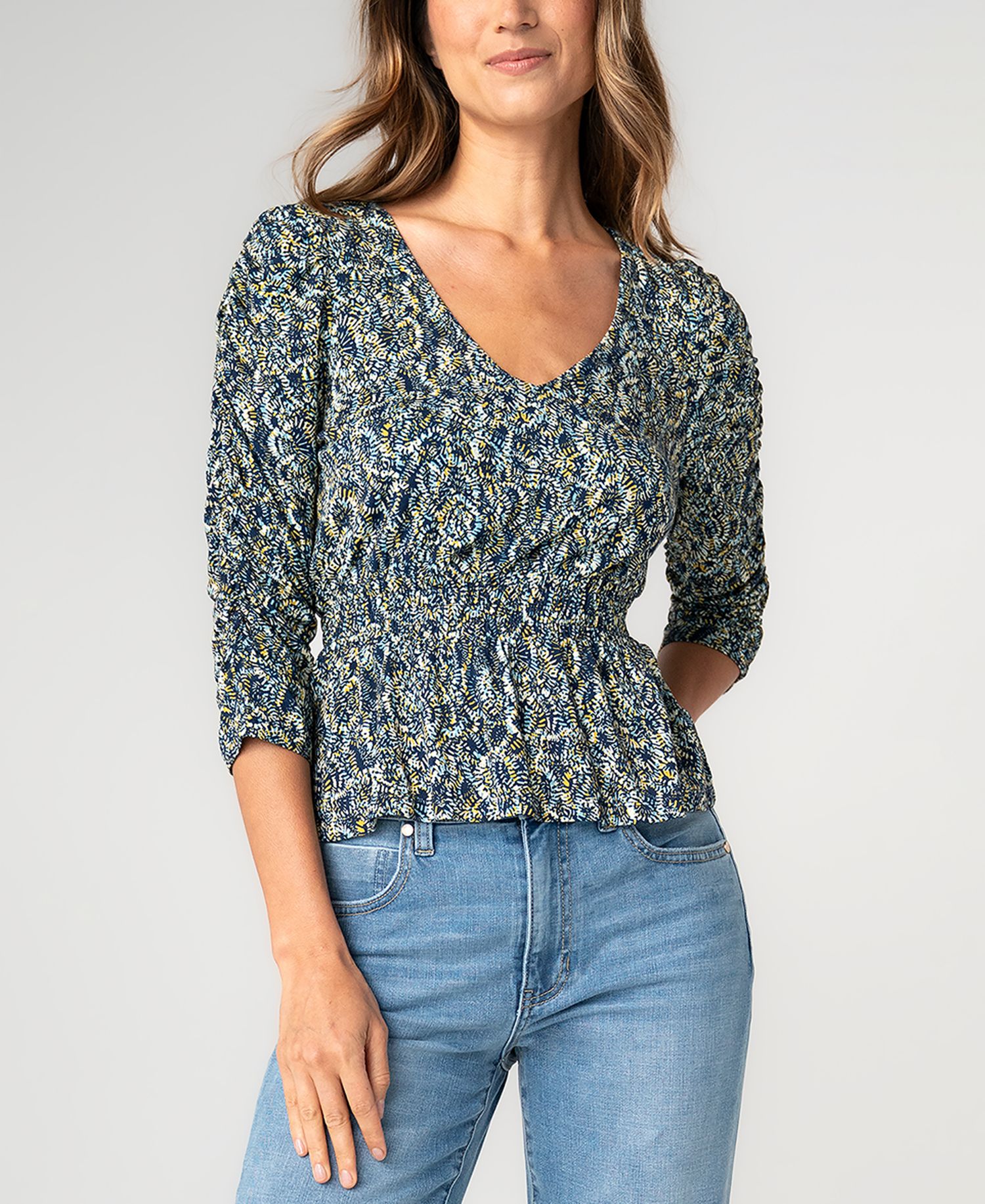 Petite V-Neck Blouse