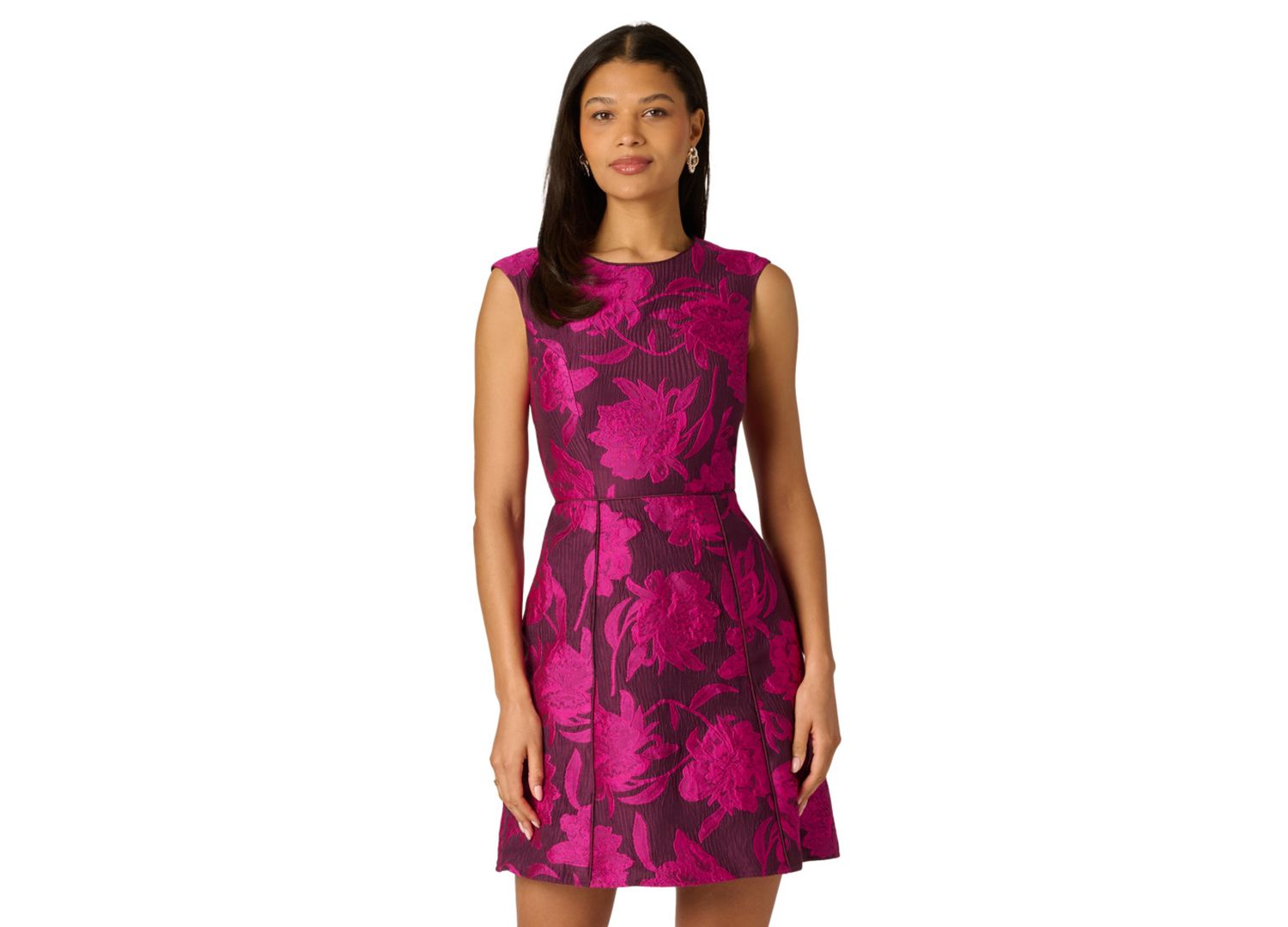 Petite Sleeveless Crewneck Short Dress