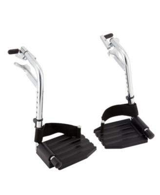 Wheelchair Legrest with Heel Loops, Swing Away Design and Flip Up Composite Footplate