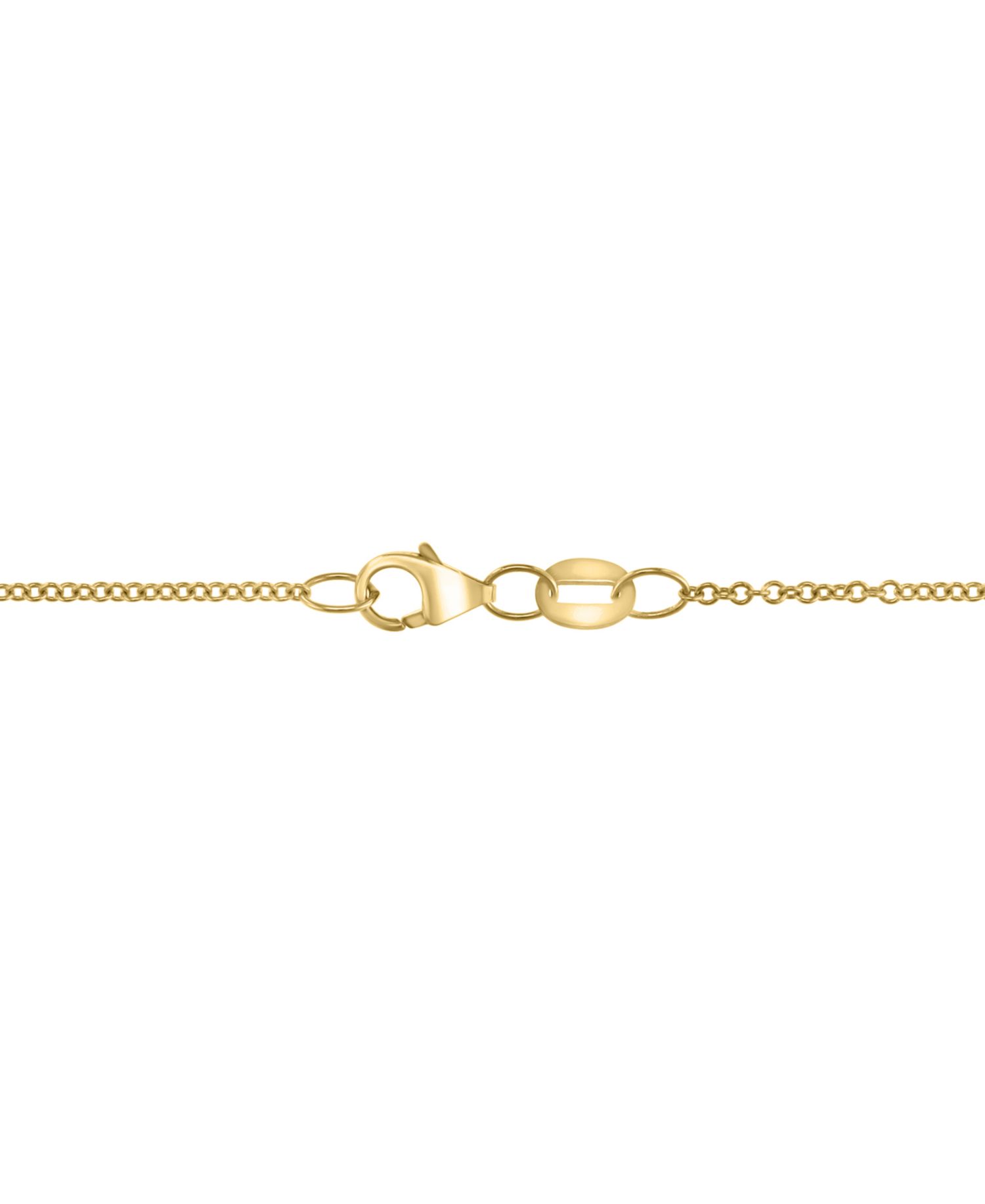 Mother of Pearl (0.75mm) & Diamond Accent (0.04 ct. t.w.) Pendant Necklace in Gold Over Silver