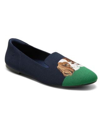 Women's Audrey Round-Toe Slip-On Embroidered Loafers