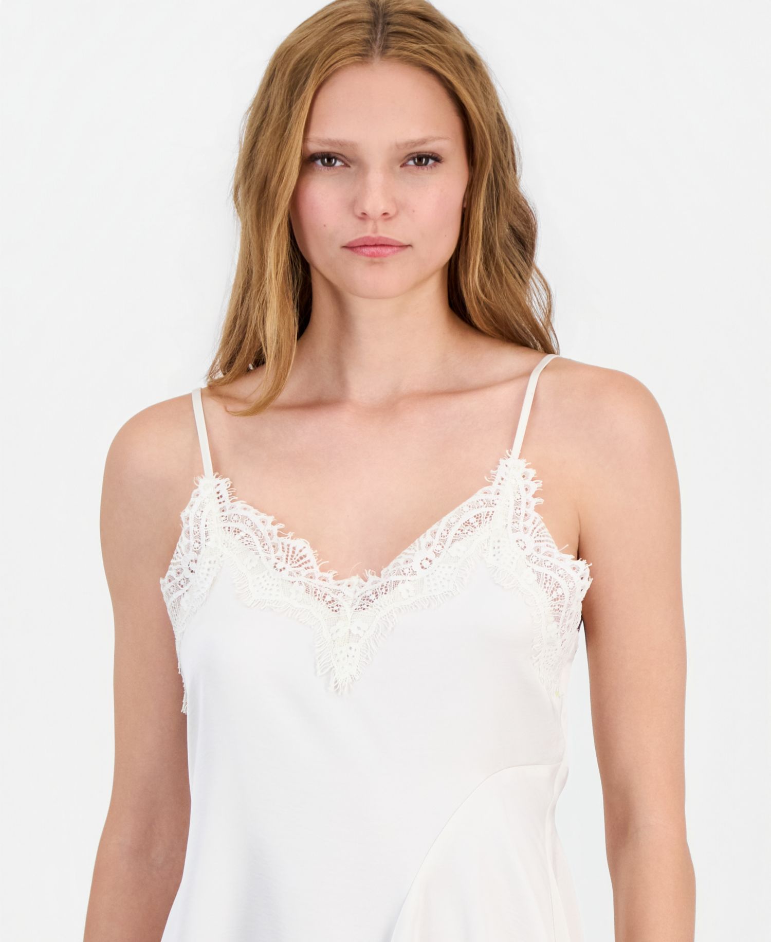 Women's Asymmetrical Satin Slip Dress