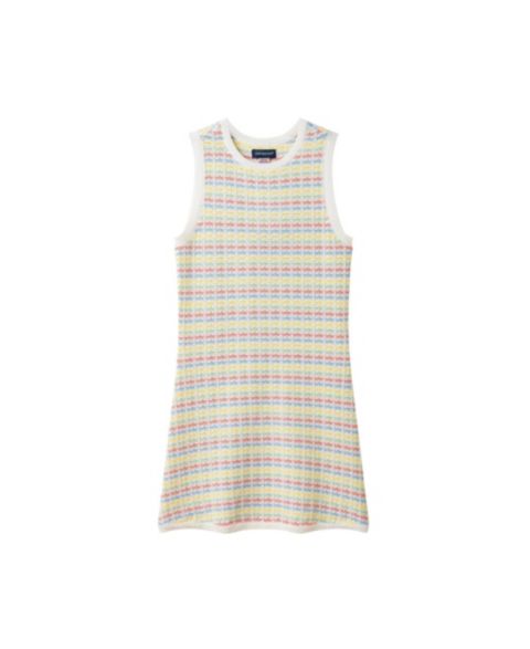 Детское платье Andy & Evan Girls White Crochet Tank Dress, цвет: Белый