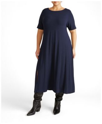 Plus Size Serena Boatneck Divine Jersey Dress