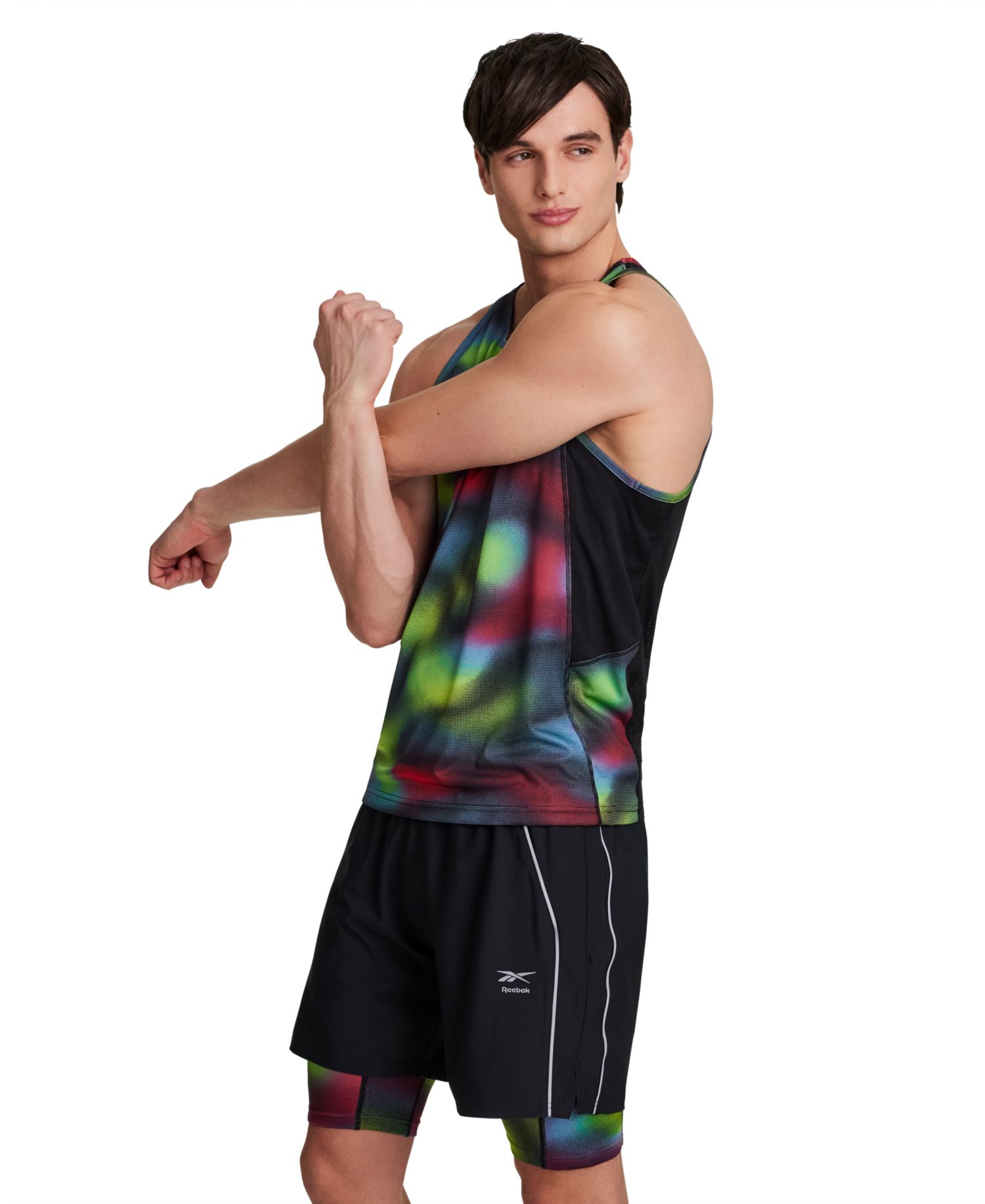 Men's Run Distort Speed Singlet Sleeveless Tank Top T-shirt