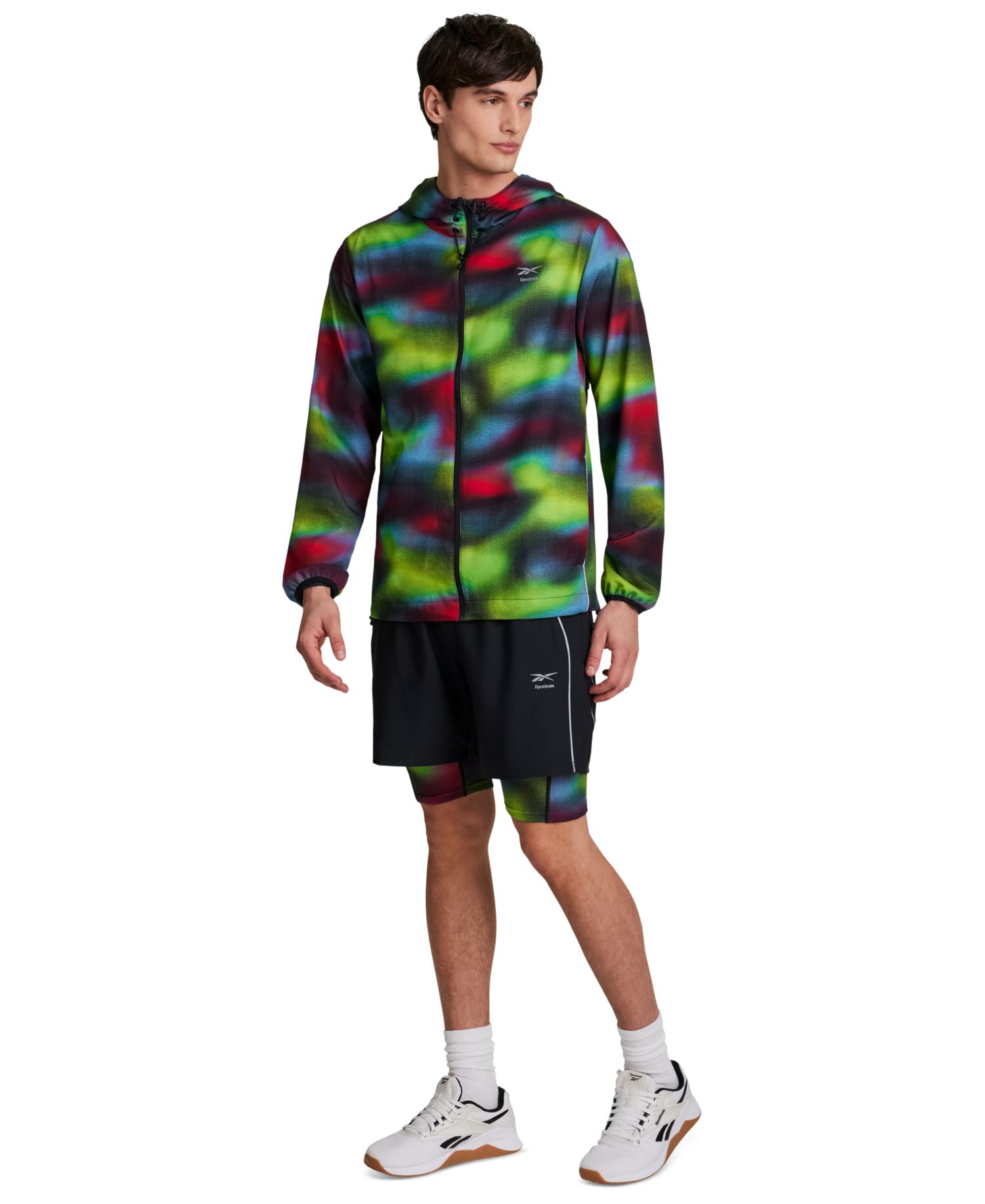 Men's Run Distort All Over Print Jacket