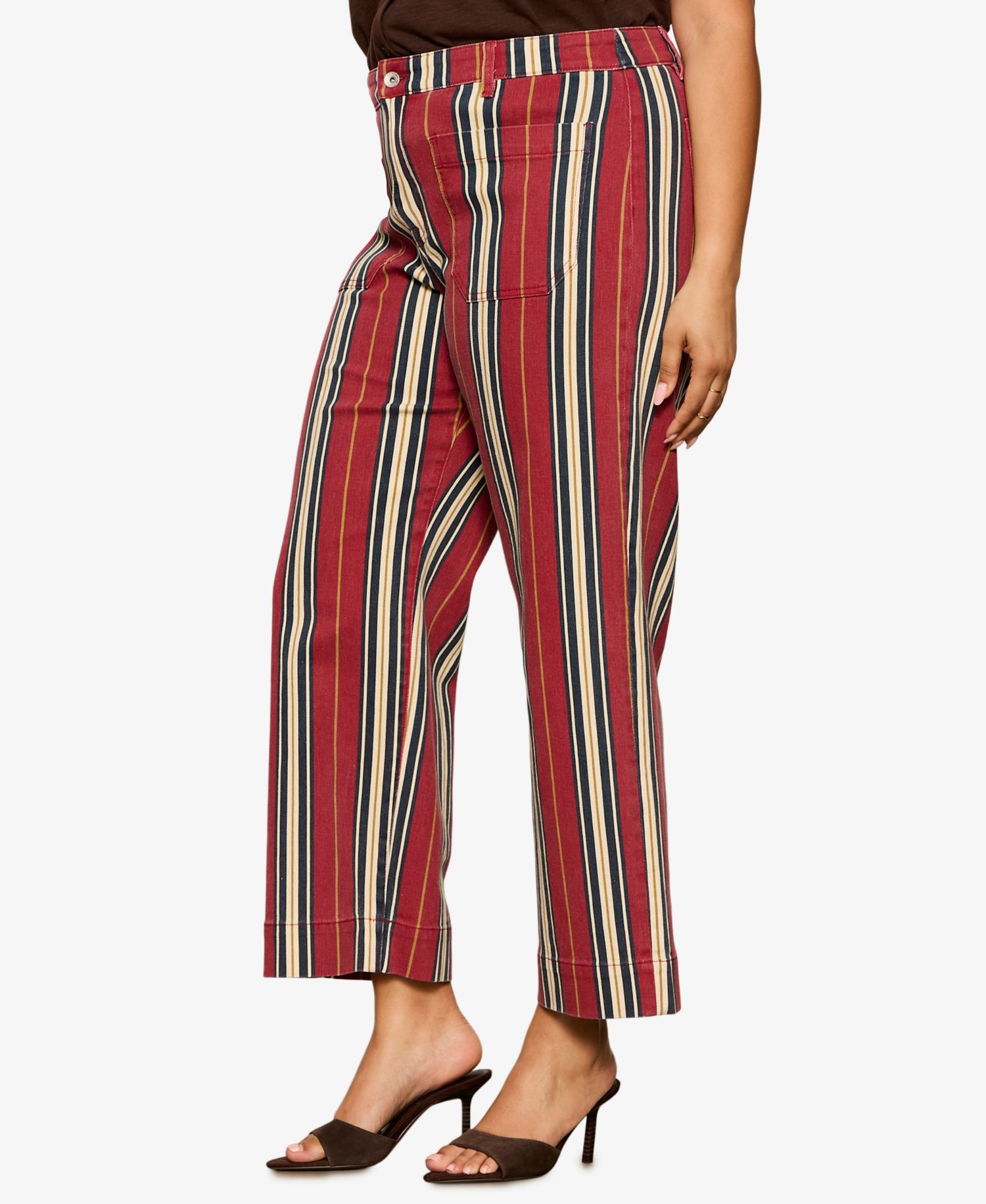 Petite Mid-Rise Wide-Leg Stretch Jeans