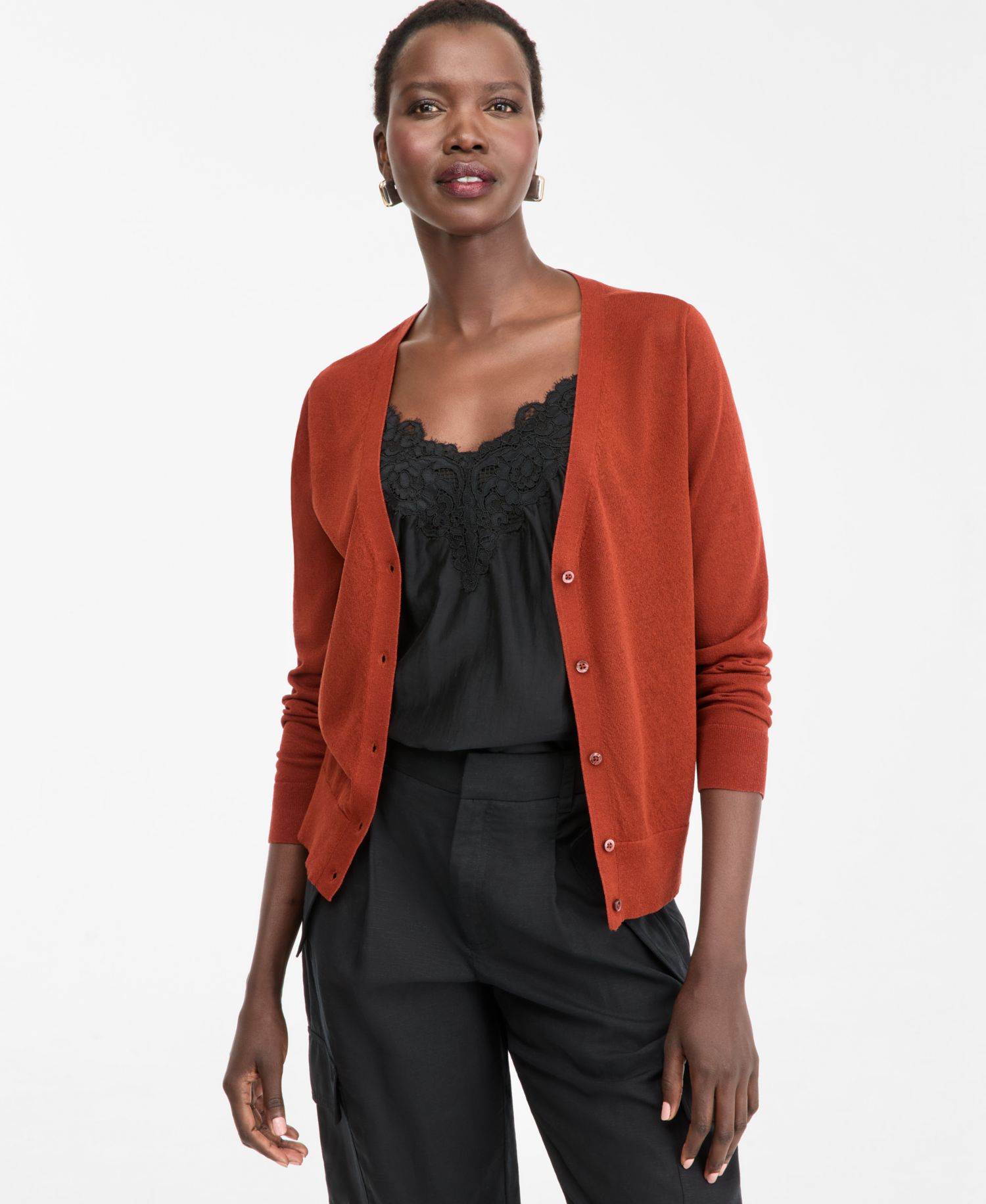 Women's V-Neck Cardigan Sweater