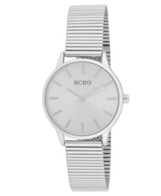 Women's Quartz Round Silver Stainless Steel Watch 34mm