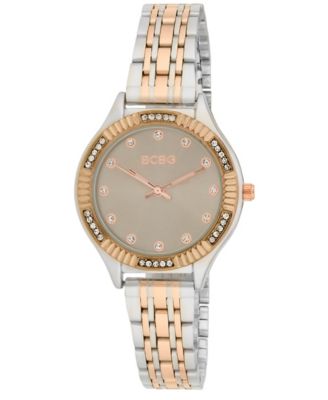 Bcbg Womens Quartz Round Silver Stainless Steel Watch 33mm - Two Tone 99$