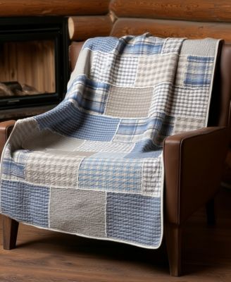 Slate Cobblestone Cotton Reversible Throw, 50" x 60"