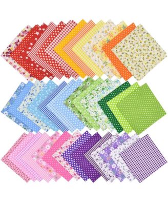 42piece 10" Floral Cotton Fabric Squares DIY Sewing Patchwork Craft
