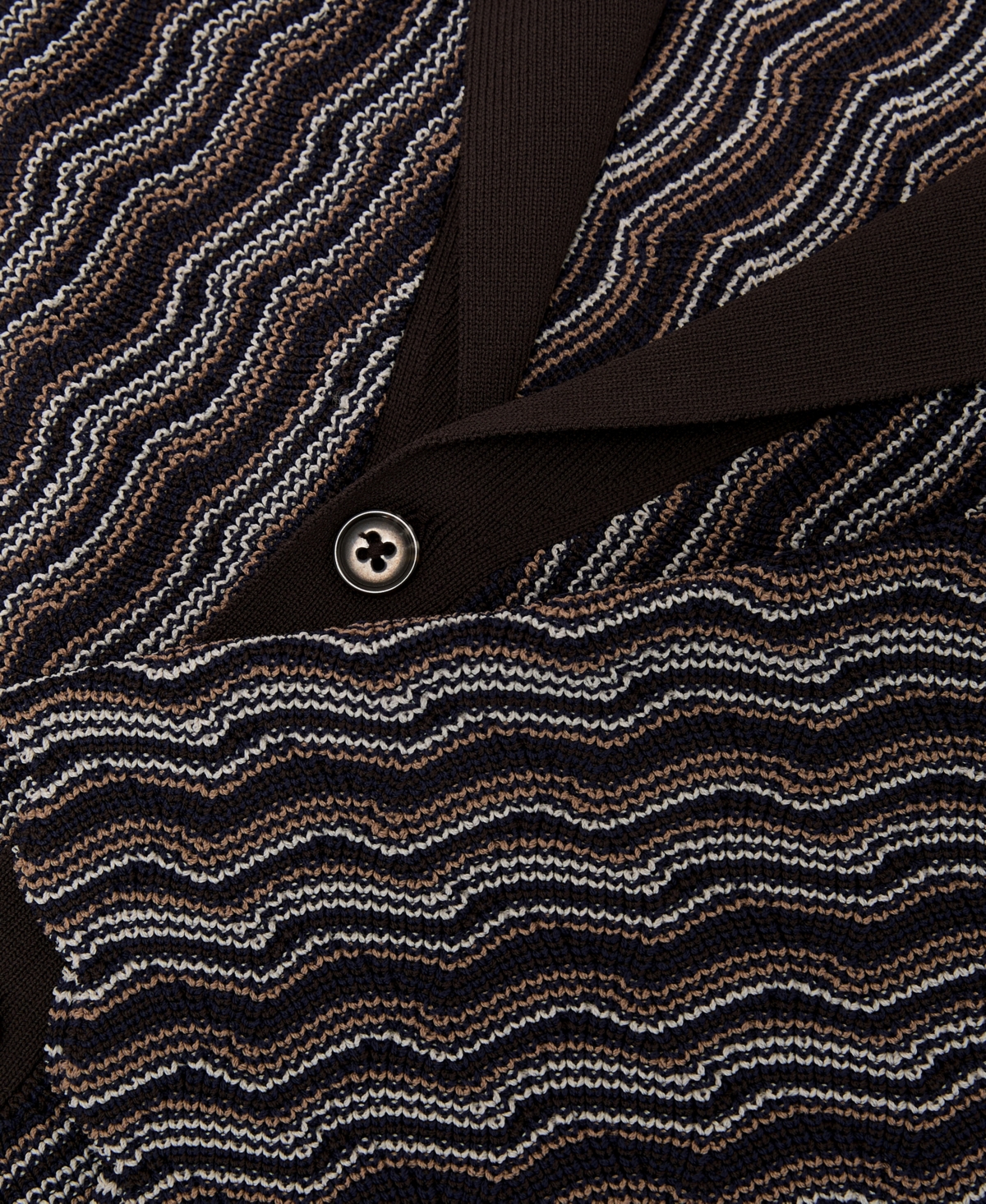Reiss Men's Drake Button Through Wavy Stripe Cuban Shirt