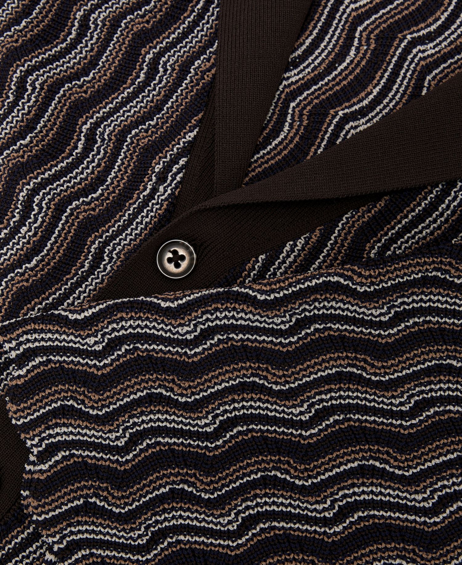 Men's Drake Button Through Wavy Stripe Cuban Shirt