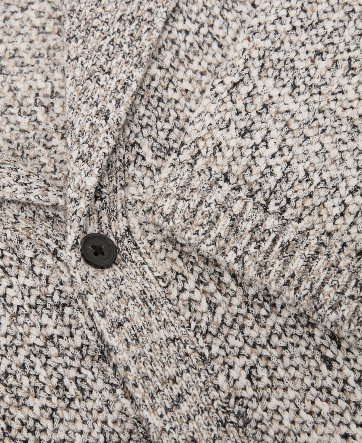 Reiss Men's Addis Button Through Speckled Cuban Shirt