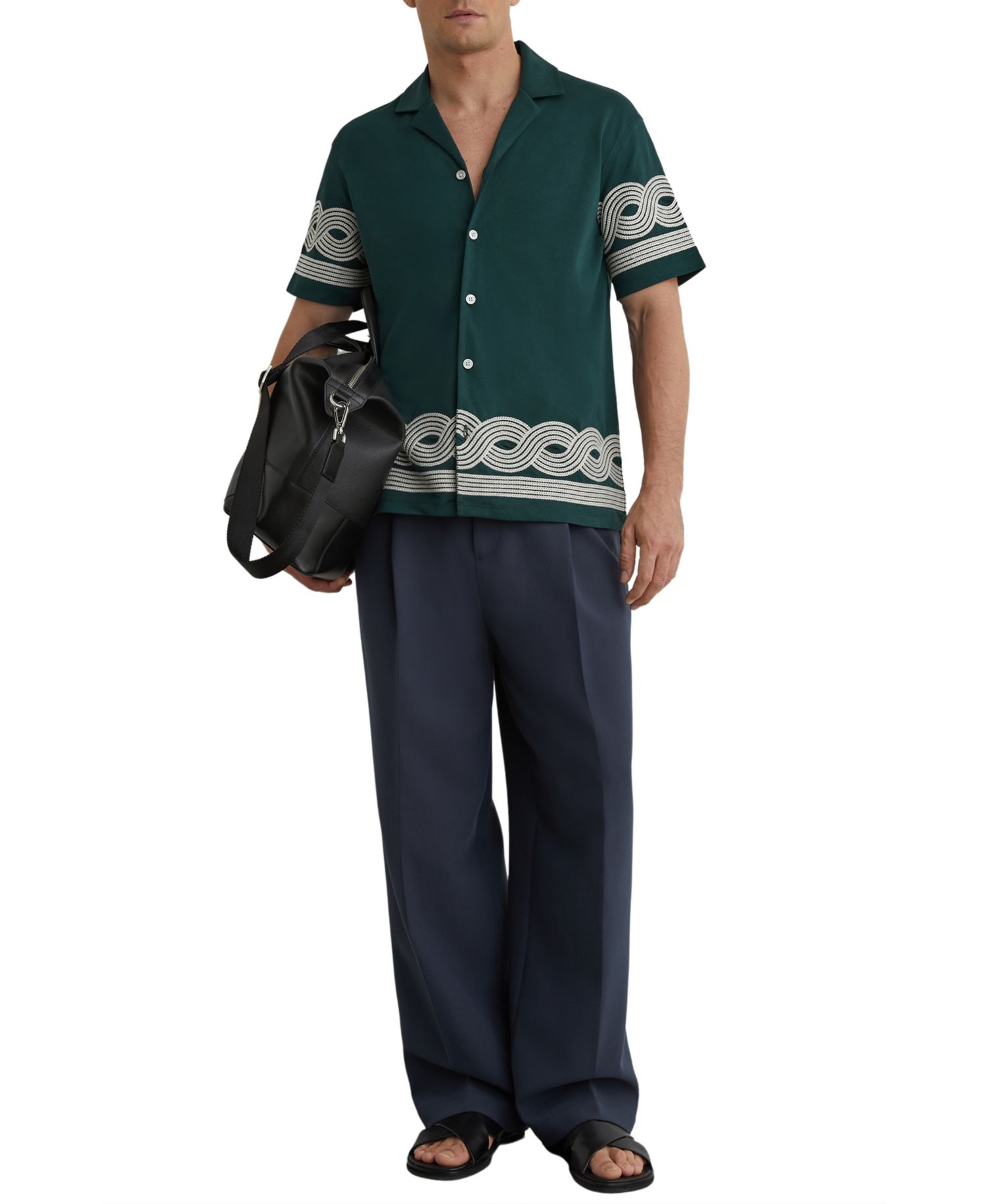 Men's Arden Embroidered Cuban Shirt