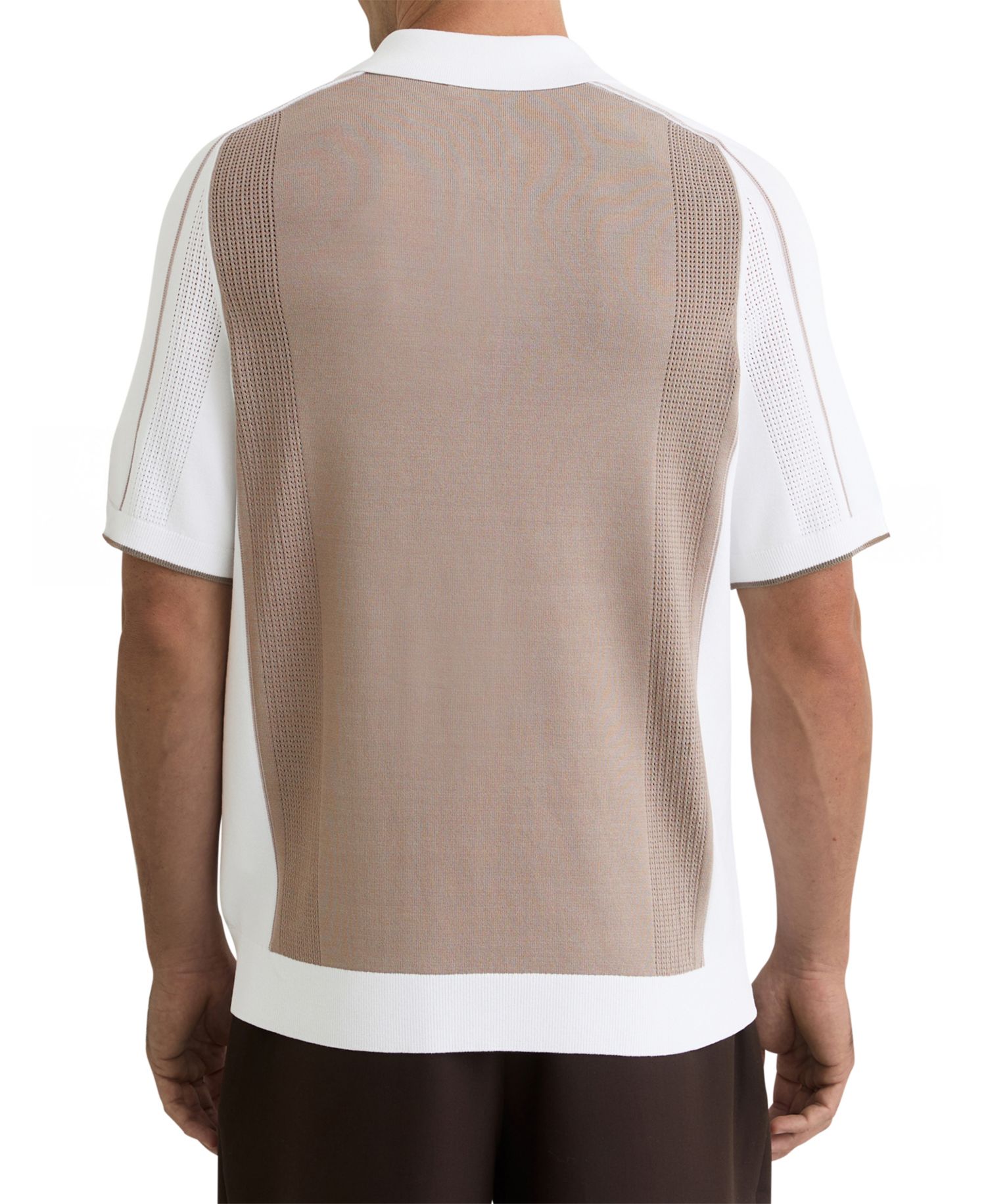 Men's Claremont Half Button Color block Polo Shirt