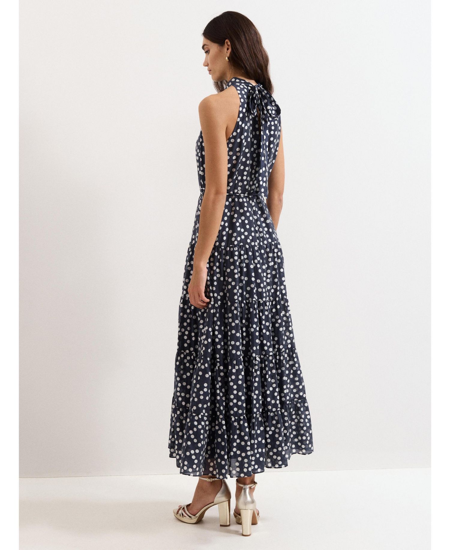 Women's Nita Navy Spot Maxi