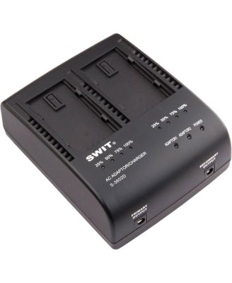 S-3602D 2-Channel Charger/Adapter for S-8D58/S-8D62 and Panasonic D54/D28/VW-VBD58 Battery