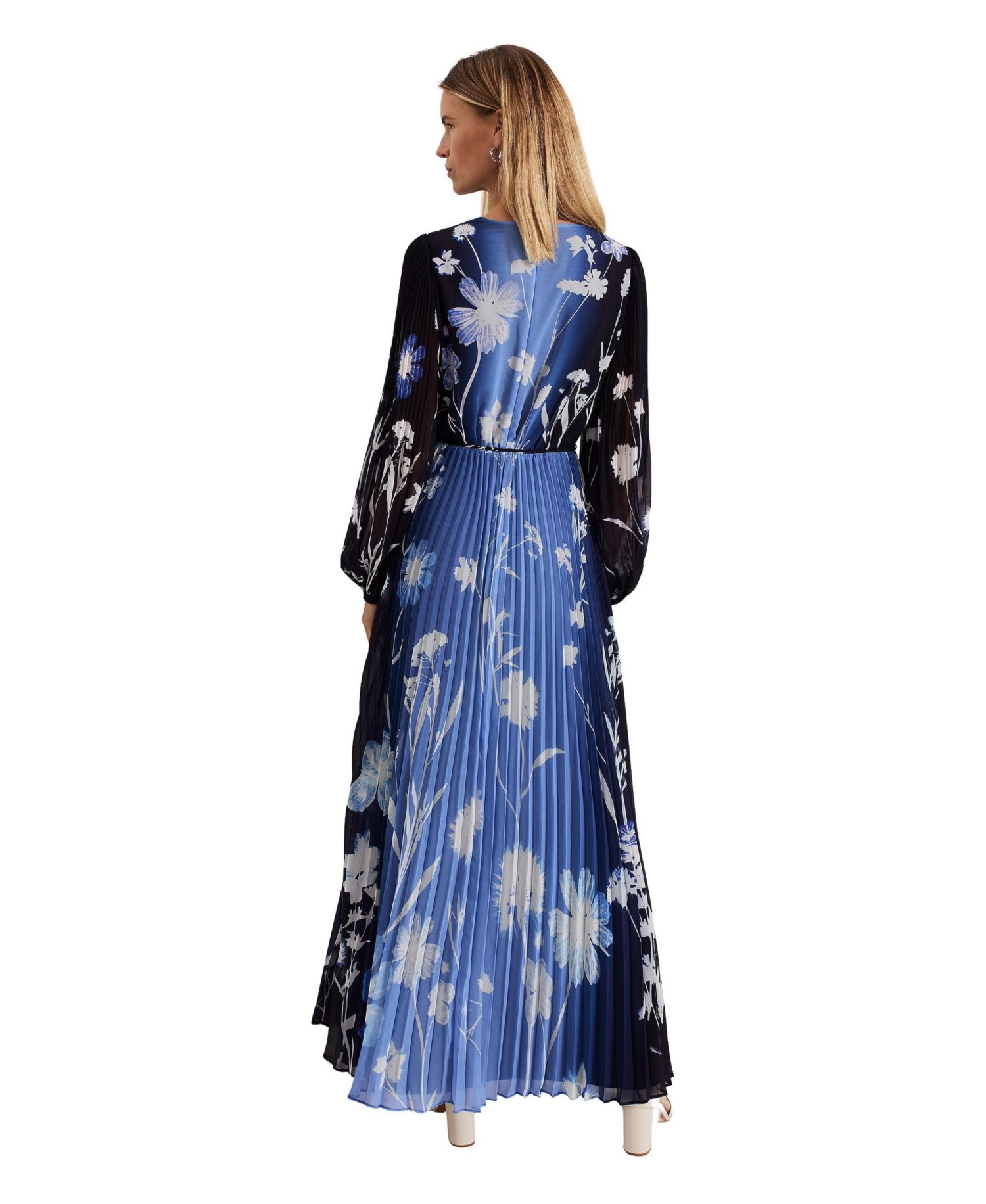 Women's Annie Pleated Floral Maxi Dress