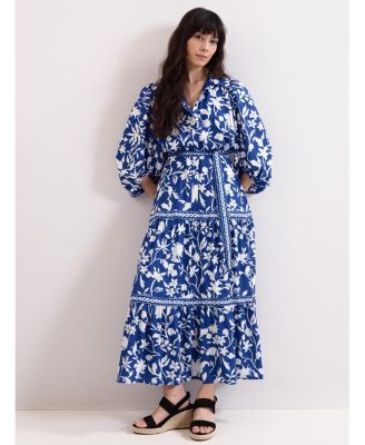 Women's Floral Print Shirt Dress
