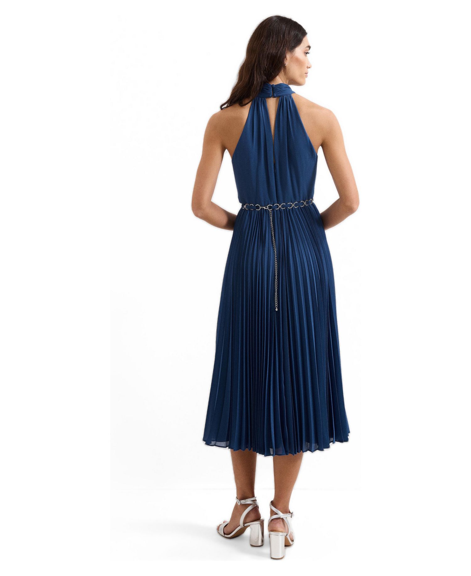 Women's Sathia Pleated Halter Neck Midi Dress