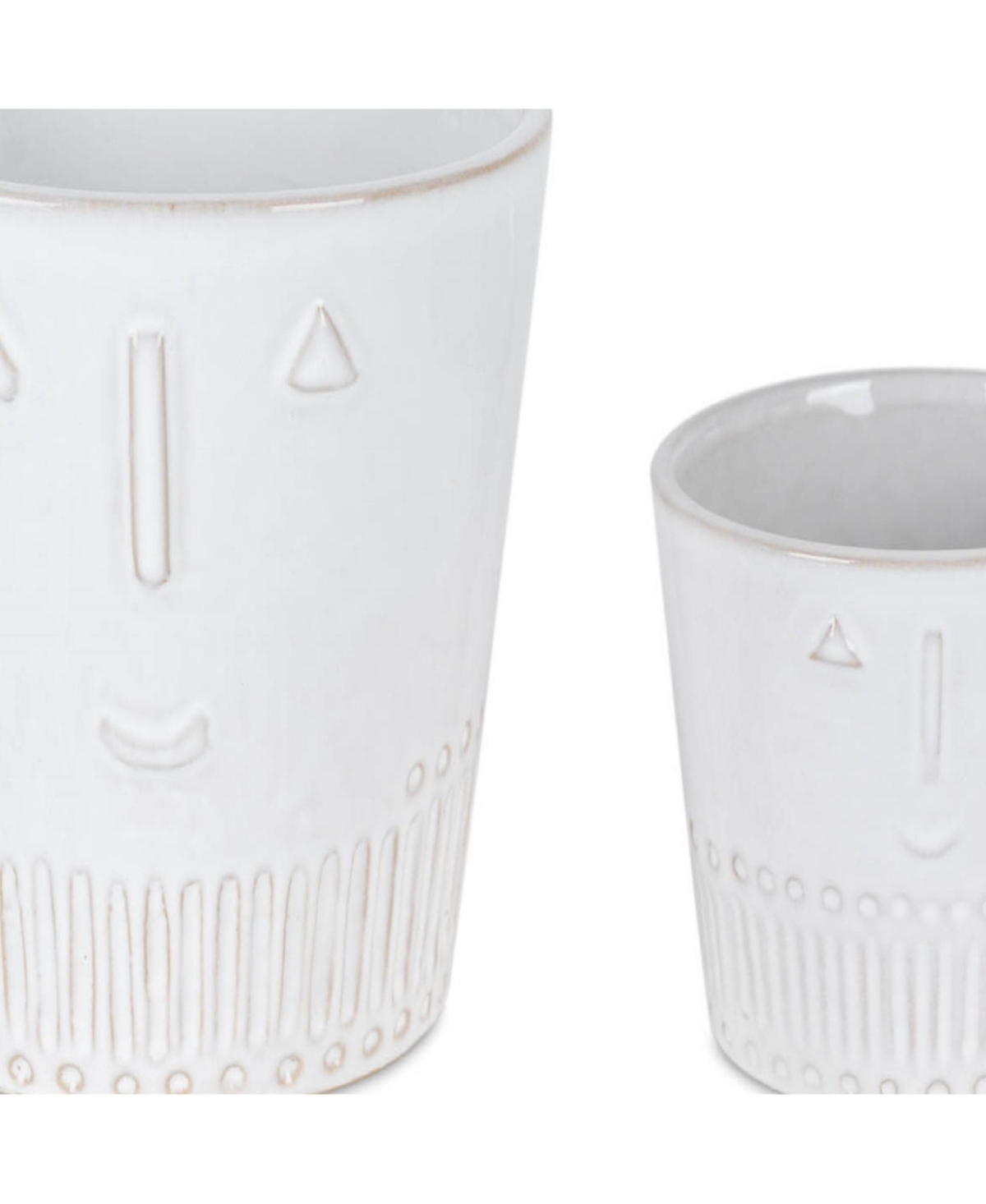 Slickblue Porcelain Face Planter (Set of 2)