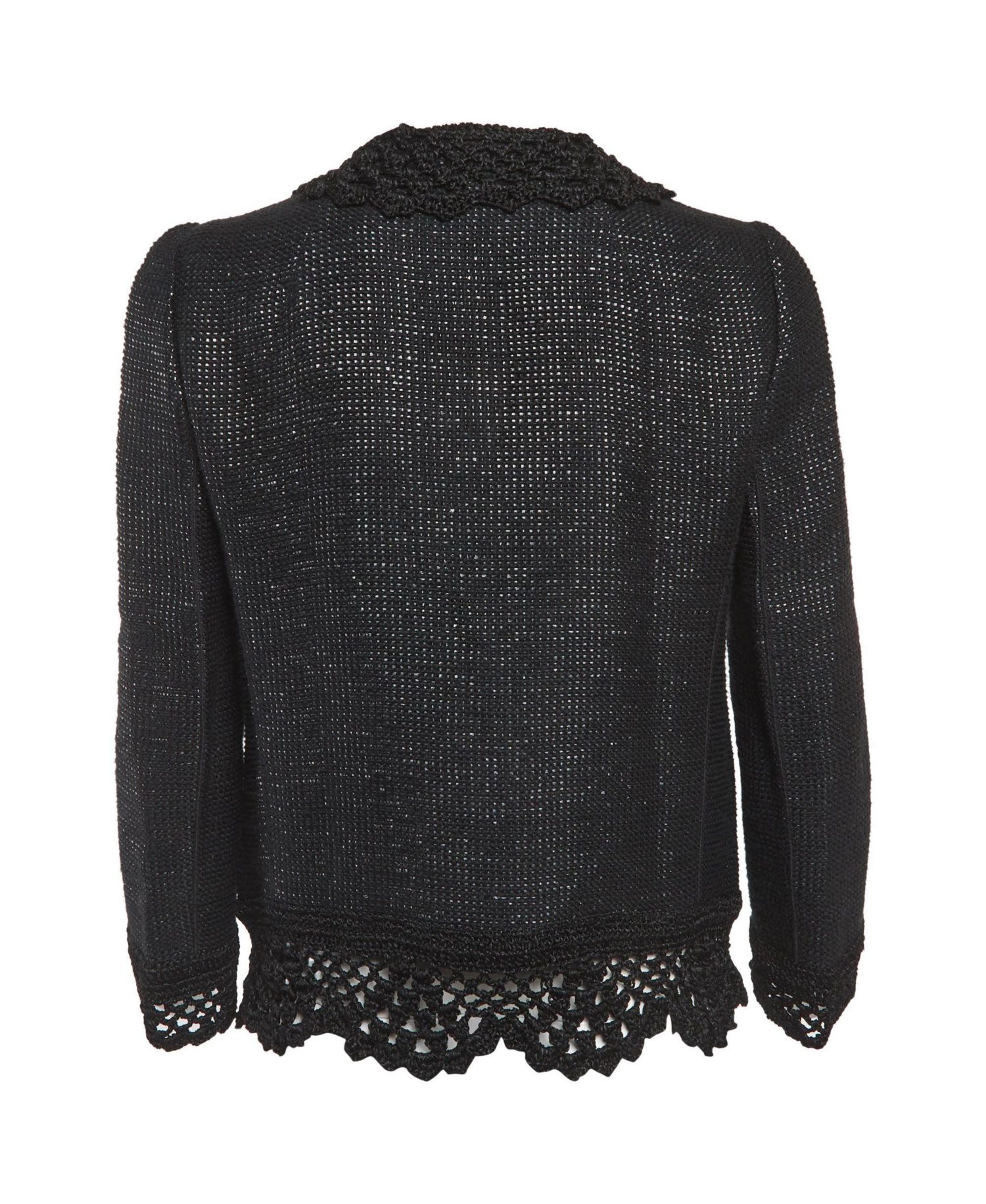 Women's Lace Trim Tweed Jacket