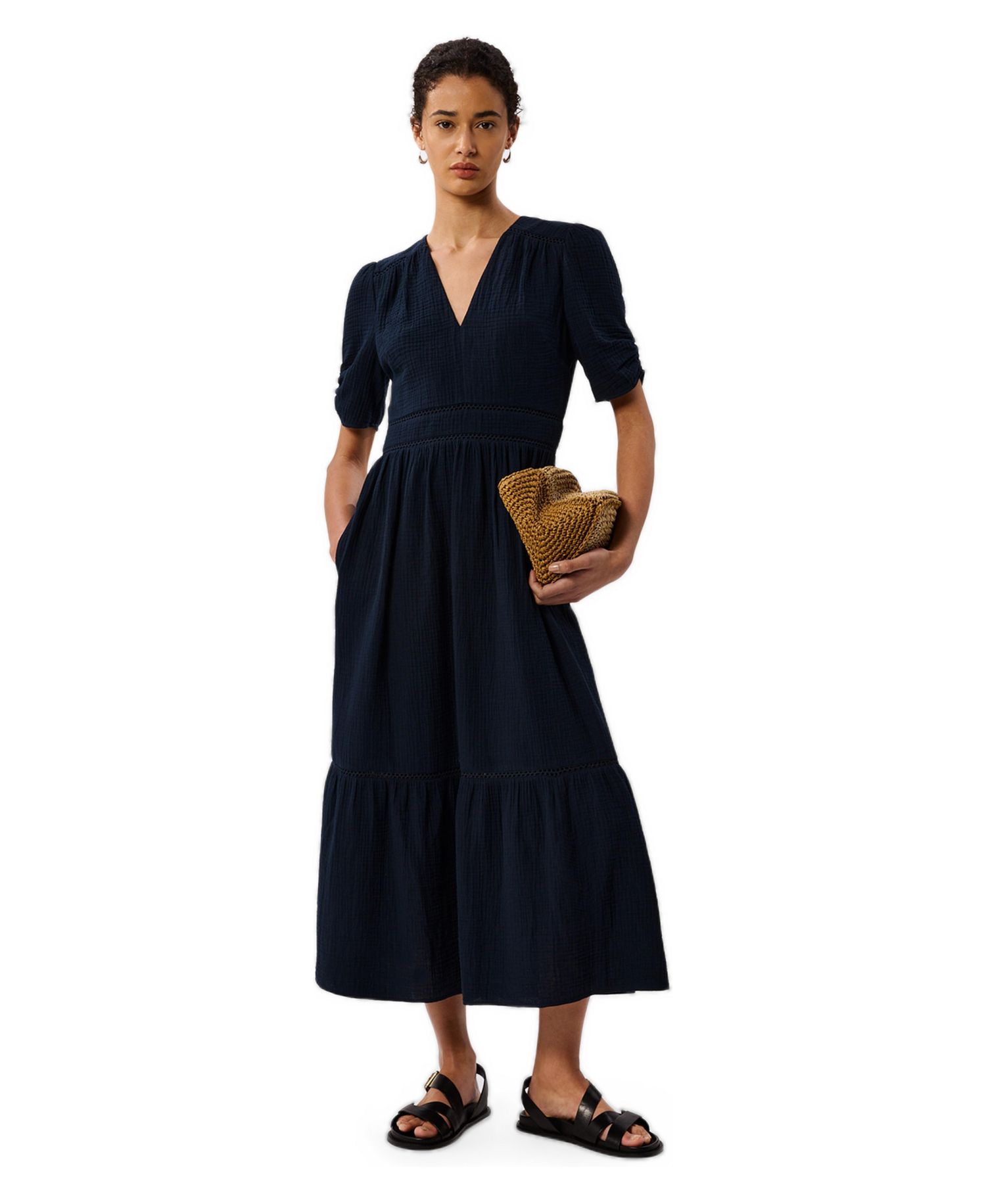 Women's Textured Midi Dress