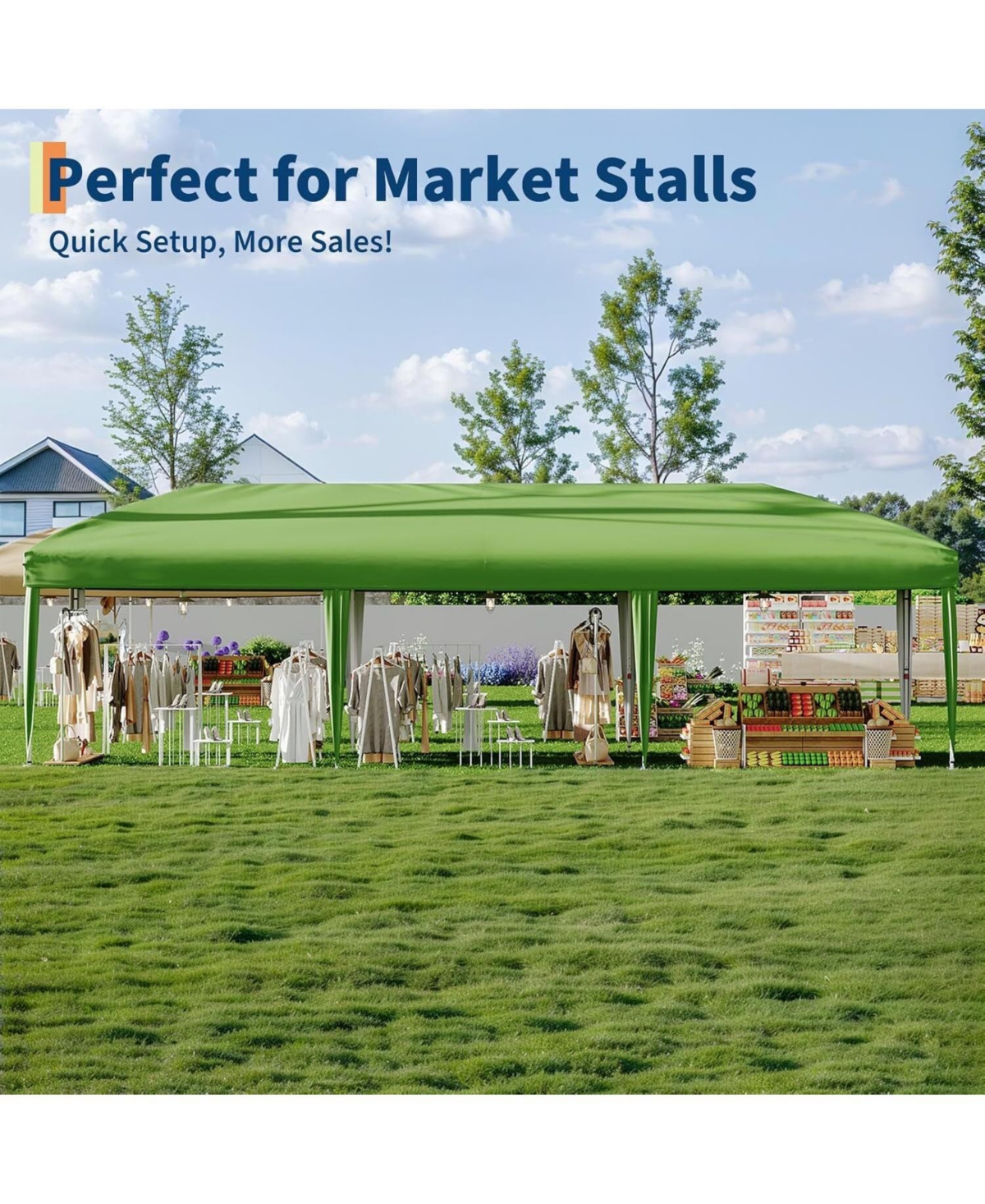 gaomon Outdoor Pop Up Canopy with 8 Sidewalls and Portable Roller Bag