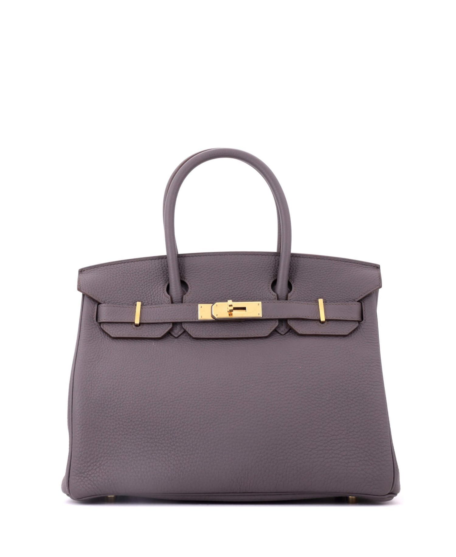 Birkin 30 Handbag Grey Togo with Gold Hardware