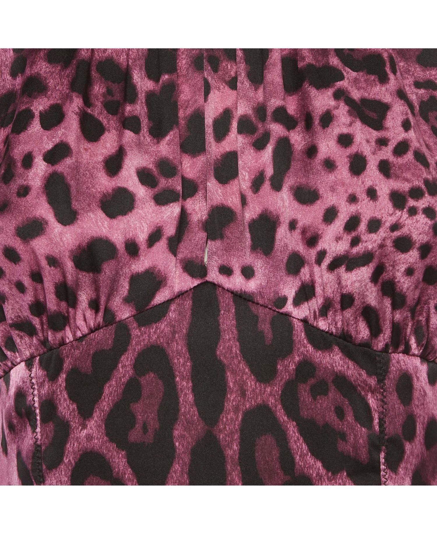 Women's Leopard Print Satin Top
