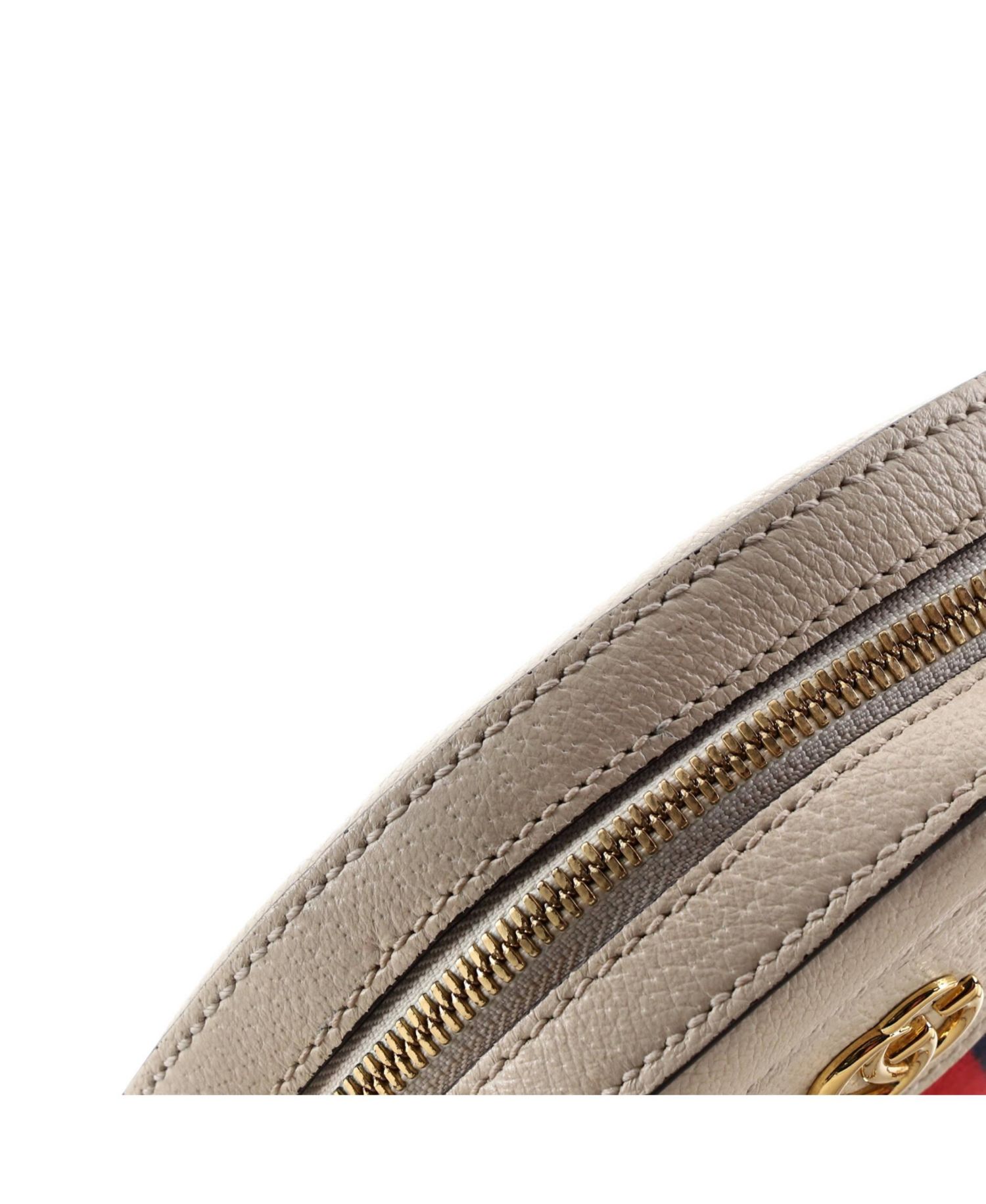 Mini Ophidia Round Shoulder Bag Leather