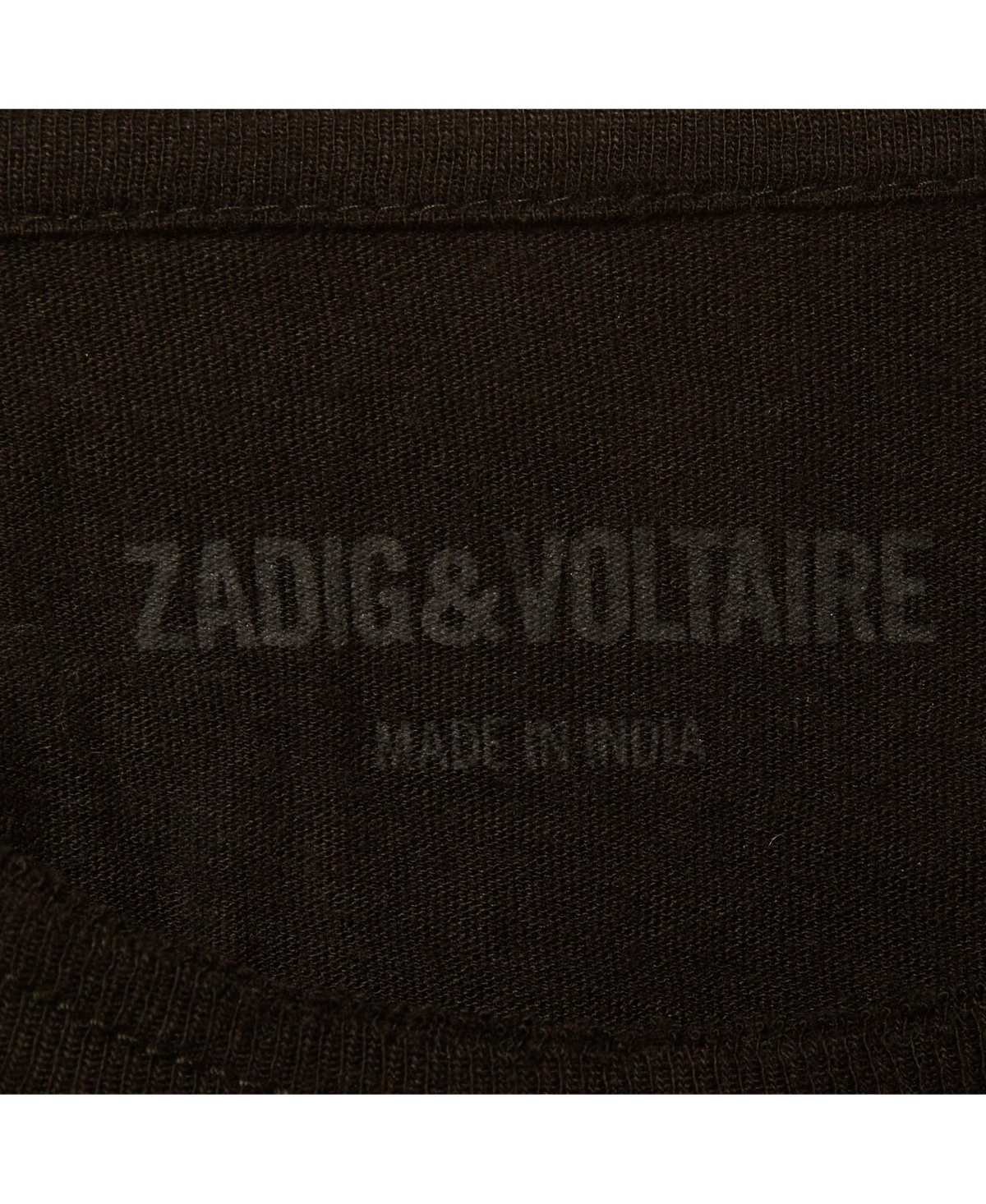 Pre-Owned Zadig & Voltaire Women's Jersey Skinny Skull Studs T-Shirt