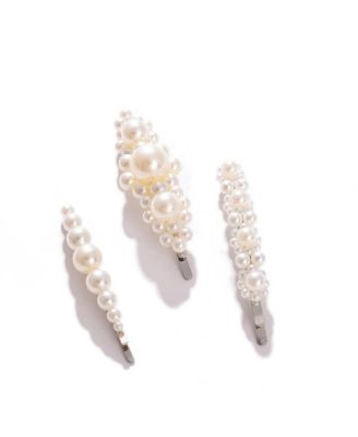 Sohi Womens Embellished Hairpin Set - White 45$