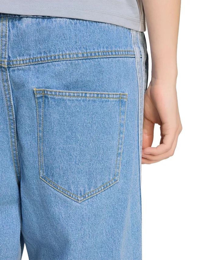 Women's Stadium Washed Denim Loose-Fit Pants - thumbnail 9